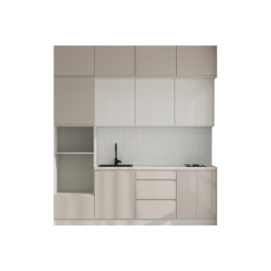 Кухня VIP-master Інтерно Глянець Люкс/ Interno Gloss Luxe 2.4 м, слонова кістка / беж глянець, молочний глянець