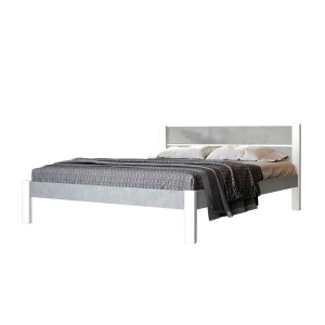 Ліжко Arbor Drev Лофт 2 (ДСП бетон) 140х190, бук, білий