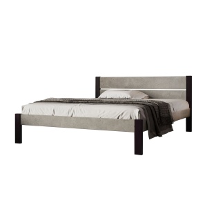 Ліжко Arbor Drev Лофт 2 (ДСП бетон) 140х200, бук, венге