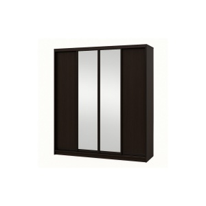 Шафа-купе Garant 4-дверна 300x240x60 см з дзеркалом, венге магія, профіль венге глянець