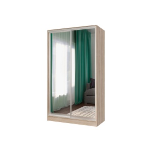 Шафа-купе Київський стандарт 2-дверна із дзеркалами 100x240x60 см