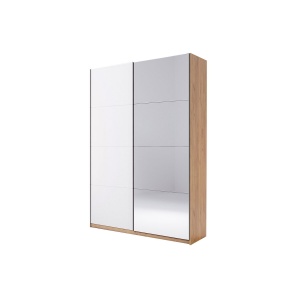 Шафа-купе MiroMark Асті із дзеркалом 2-дверна 150х240 см Глянець Білий серія Н