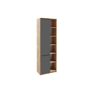 Шафа-пенал Kredens furniture Естетик D-0001 з полицями 70 см, дуб аппалачі / антрацит