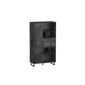 Стелаж комбі Moreli F-0006 Forte / Форте, 90 см бетон темний