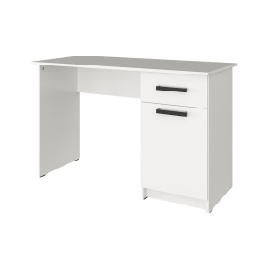 Стіл письмовий Kredens furniture СК-2 115x55 см з тумбою і шухлядою, білий сніг