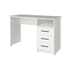 Стіл письмовий Kredens furniture СК-3 115x55 см з шухлядами, білий сніг