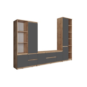 Вітальня Kredens furniture Естетик 290 см, дуб аппалачі / антрацит