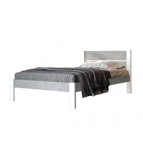 Кровать Arbor Drev Лофт 2 (ДСП бетон) 120х190, бук, белый