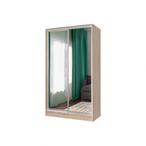 Шафа-купе Київський стандарт 2-дверна із дзеркалами 100x240x60 см