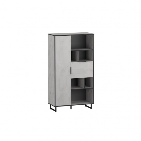 Стелаж комбі Moreli F-0006 Forte / Форте, 90 см бетон тефра