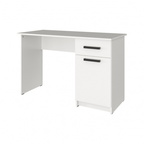 Стіл письмовий Kredens furniture СК-2 115x55 см з тумбою і шухлядою, білий сніг